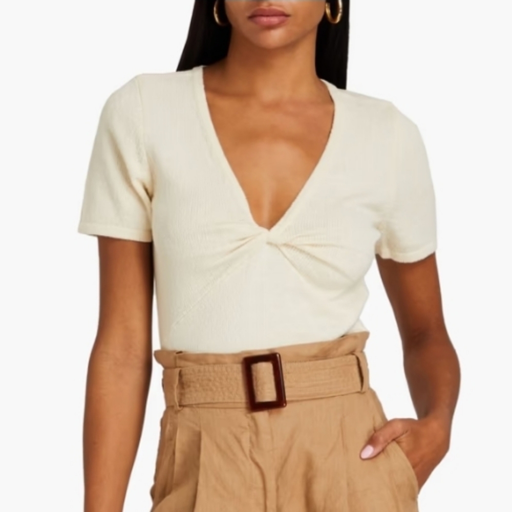 Derek Lam 10 Crosby Blanc De Blanc V-Neck Size XXL